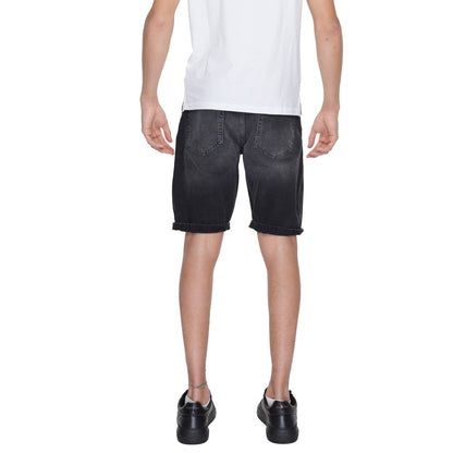 Antony Morato Black Cotton Bermuda Shorts Antony Morato