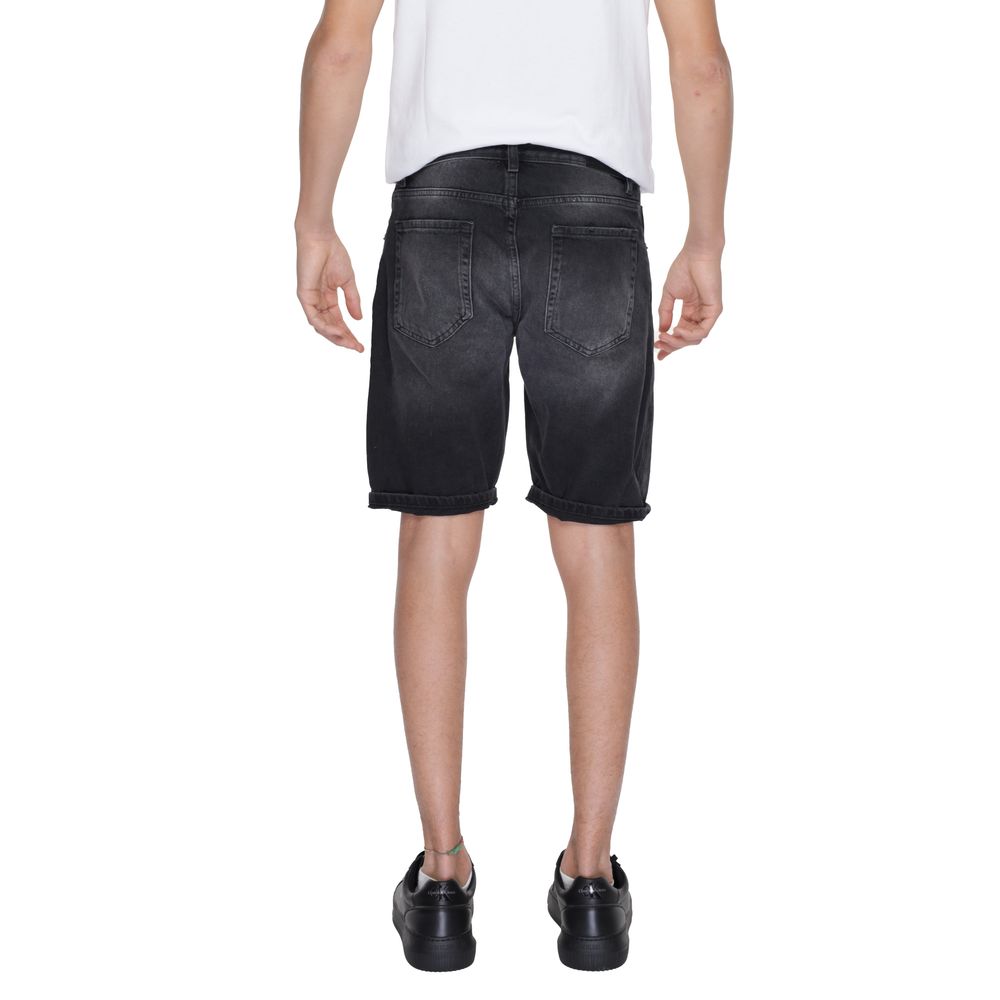 Antony Morato Black Cotton Bermuda Shorts Antony Morato