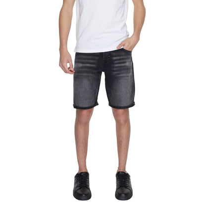 Antony Morato Black Cotton Bermuda Shorts Antony Morato