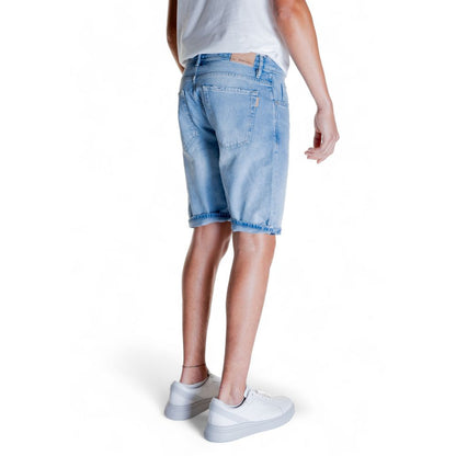 Antony Morato Light Blue Cotton Bermuda Shorts Antony Morato