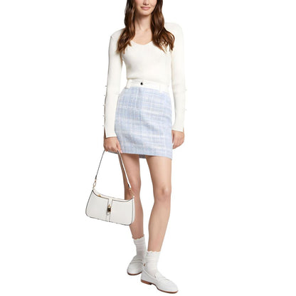 Morgan De Toi Blue Polyester Mini Skirt