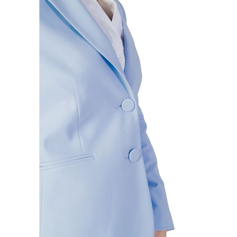 Sandro Ferrone Blue Polyester Blazer 1728,71956299936,Blazers - Suits & Blazers - Clothing,Blue,Clothing,IT46 | L,New with tags,Sandro Ferrone,Suits & Blazers - Clothing,Women