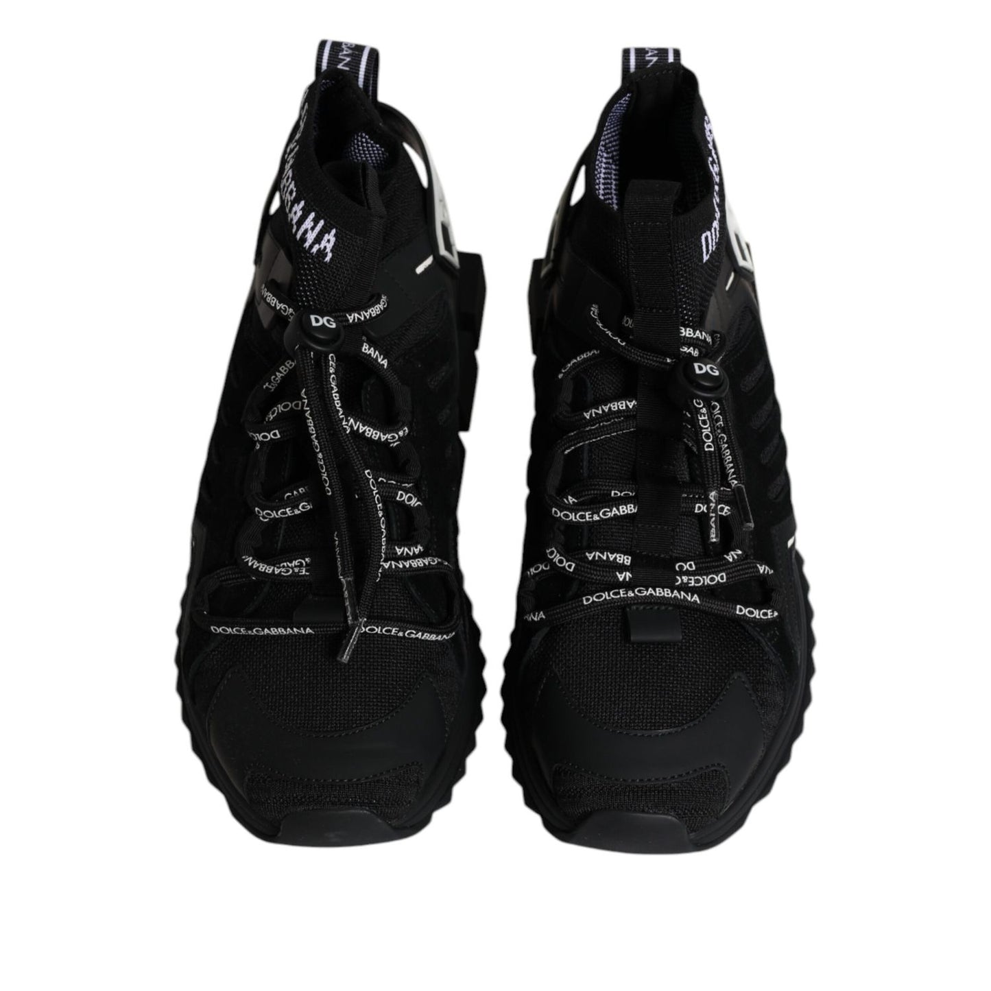 Dolce & Gabbana Black Sorrento Logo Men Sneakers Socks Shoes