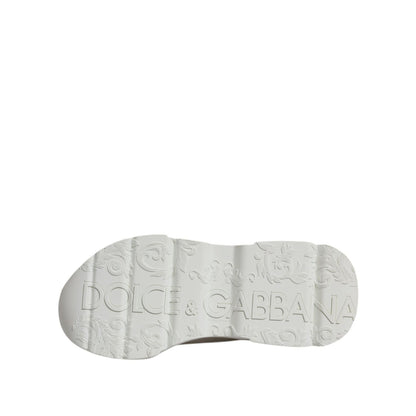 Dolce & Gabbana White Leather Daymaster Low Top Sneakers Shoes