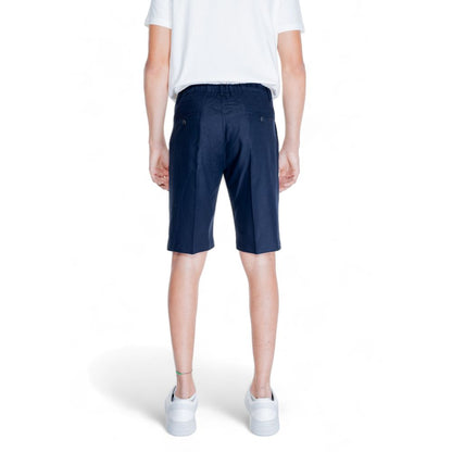 Antony Morato Blue Linen Bermuda Shorts Antony Morato