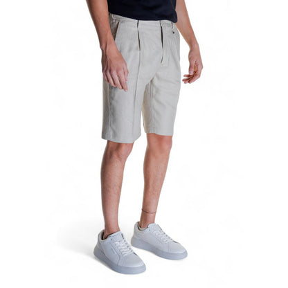 Antony Morato Beige Linen Bermuda Shorts Antony Morato