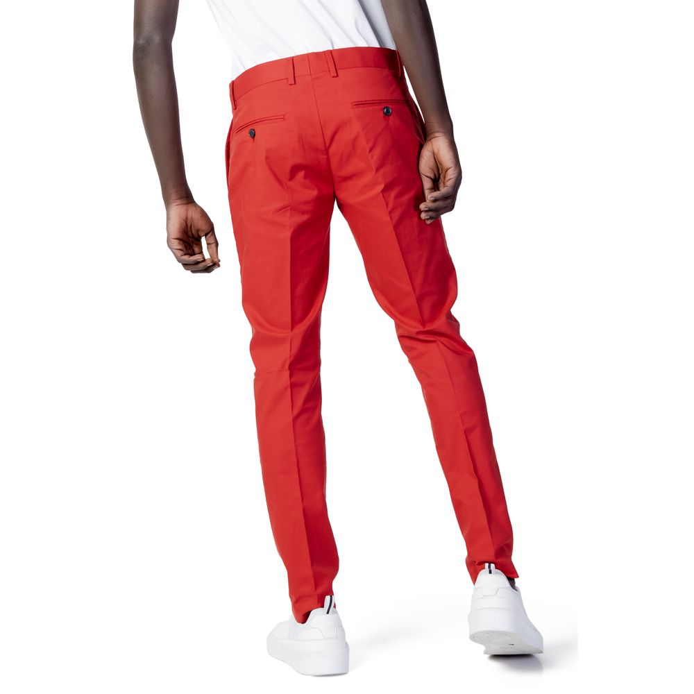 Antony Morato Red Cotton Pants Antony Morato