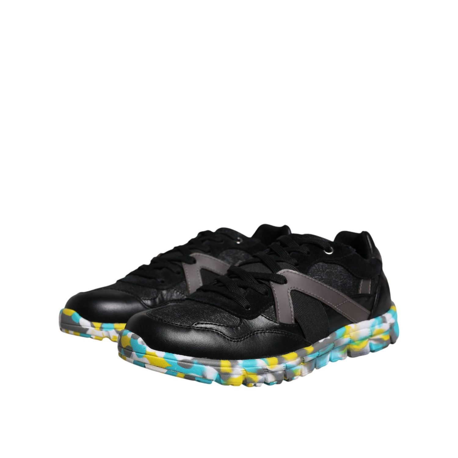 Dolce & Gabbana Black Polyester Low Top Men Sneakers Shoes