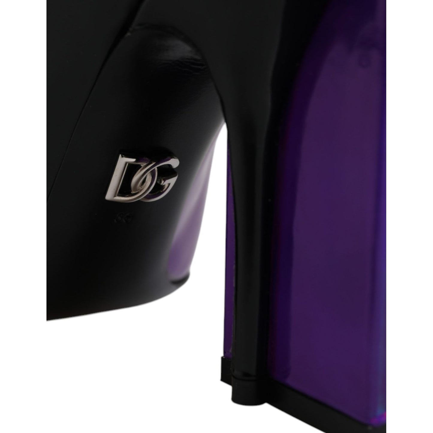 Dolce & Gabbana Purple Black Pointed Ankle Boots Shoes