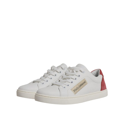 Dolce & Gabbana White London Calf Leather Sneakers Shoes