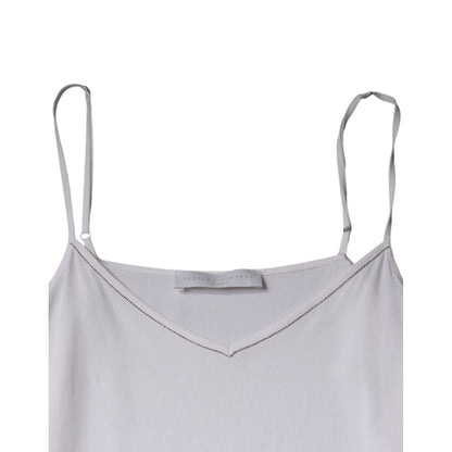 Fabiana Filippi White Spaghetti Strap Sleeveless Tank Top Fabiana Filippi