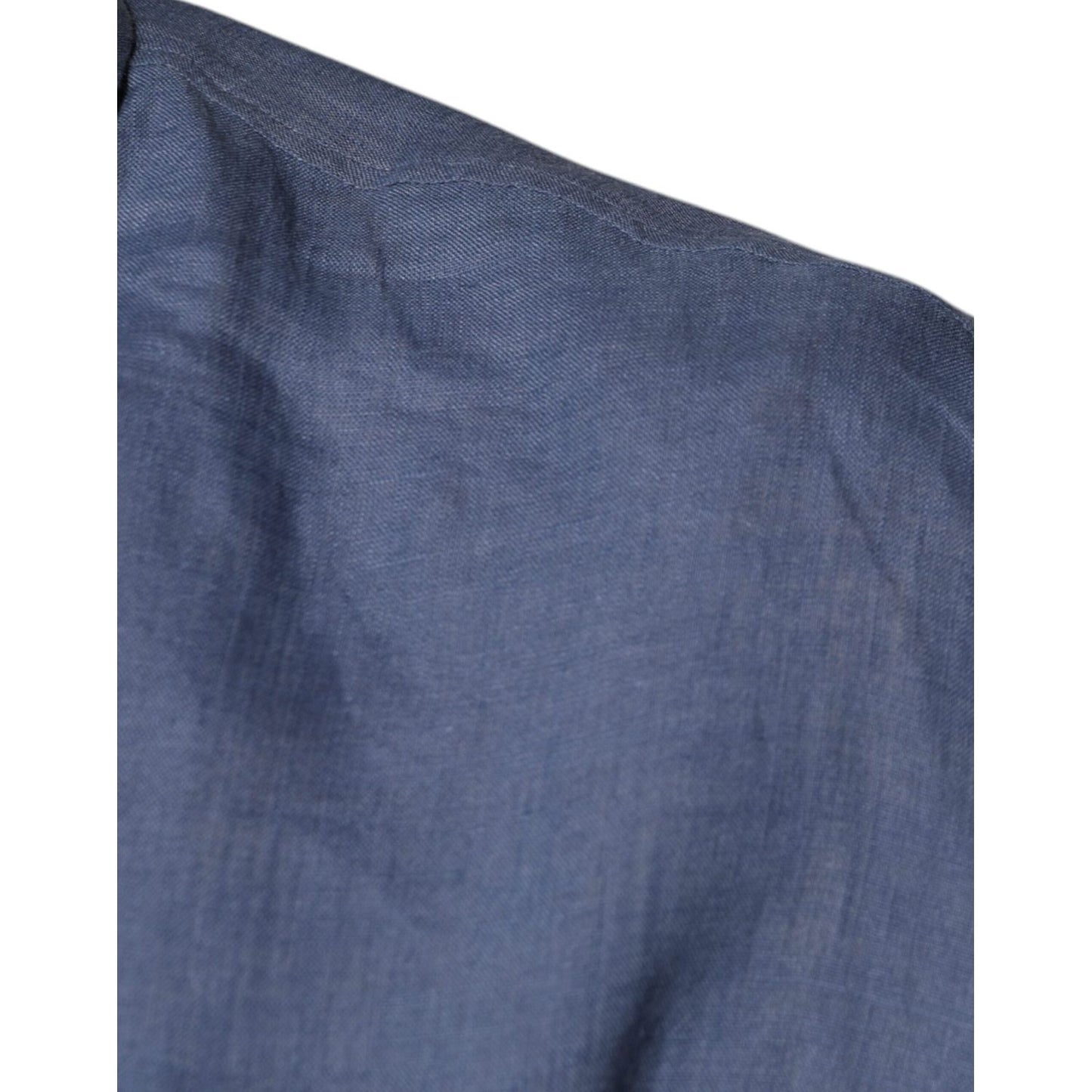 Dolce & Gabbana Blue Logo Long Sleeve Button Down Casual Shirt