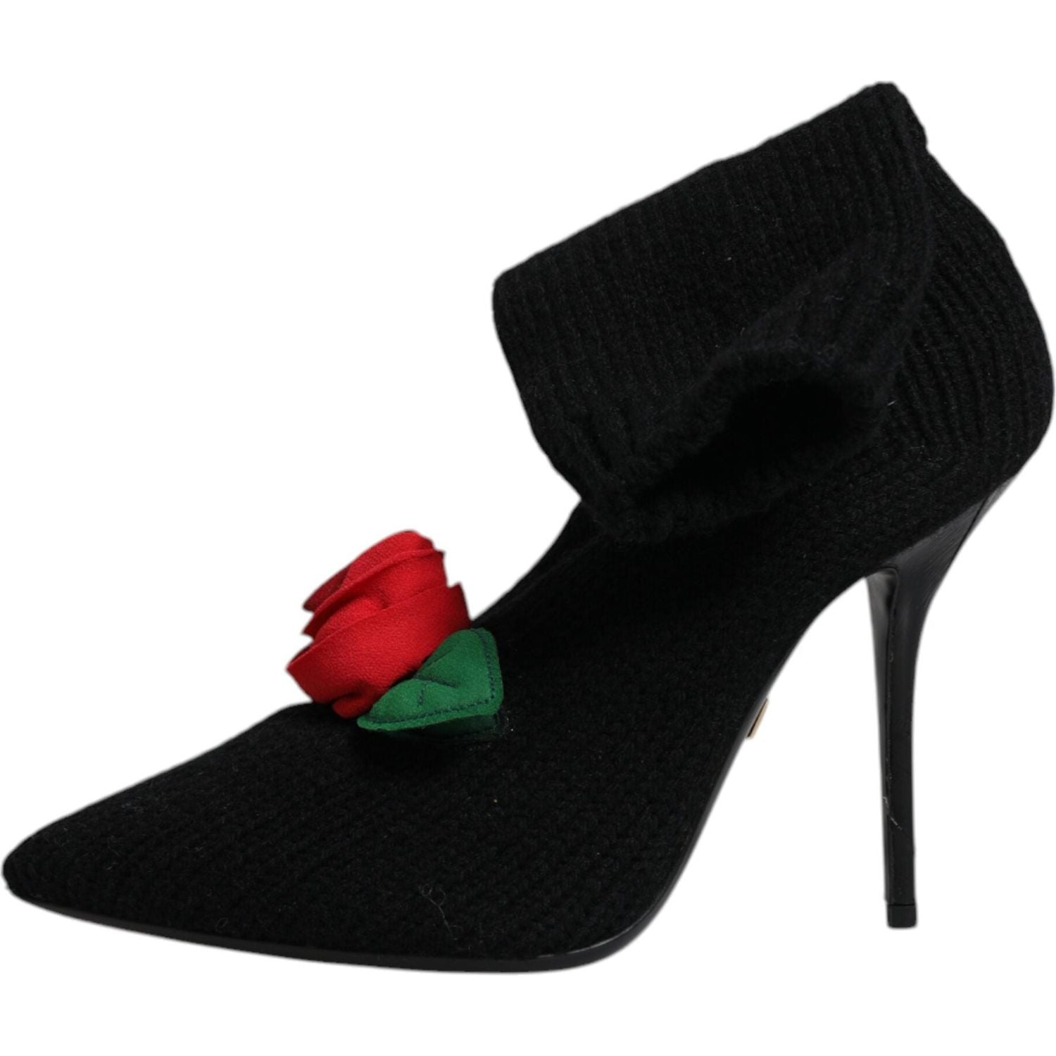 Dolce & Gabbana Black Stiletto Heels Mid Calf Boots Shoes