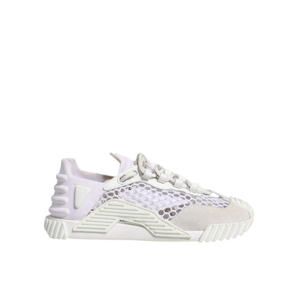 Dolce & Gabbana White Mesh NS1 Low Top Sports Sneaker Shoes