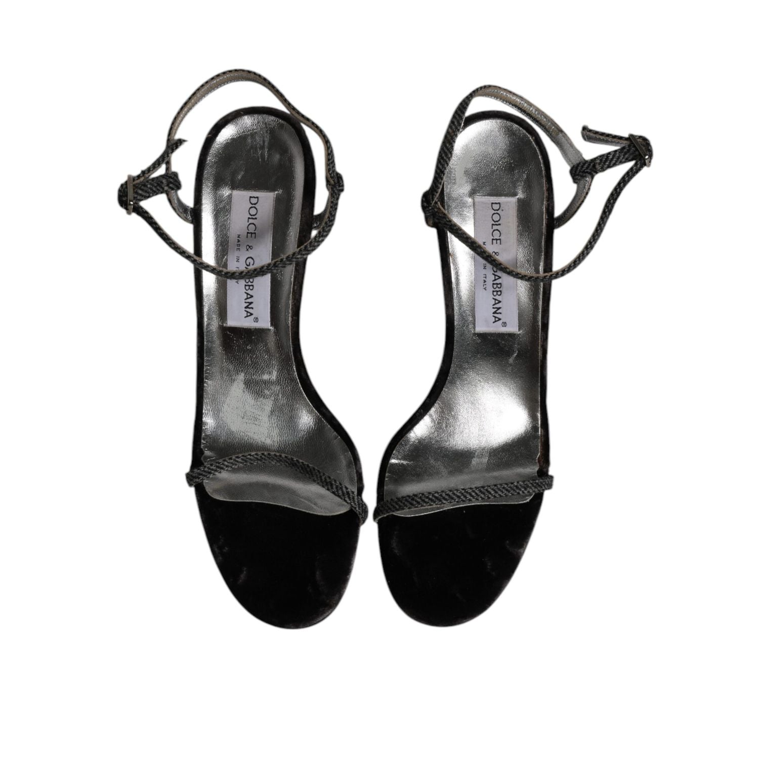 Dolce & Gabbana Black Ankle Strap High Heels Sandals Shoes