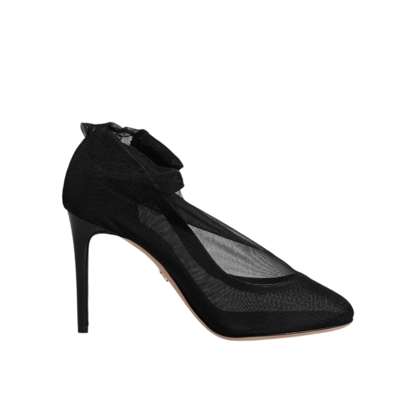 Dolce & Gabbana Black Nylon Mesh Sock Style Boots Shoes