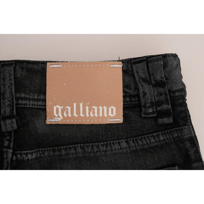 John Galliano Gray Wash Cotton Stretch Regular Fit Jeans John Galliano