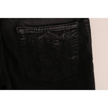 John Galliano Gray Wash Cotton Stretch Regular Fit Jeans John Galliano