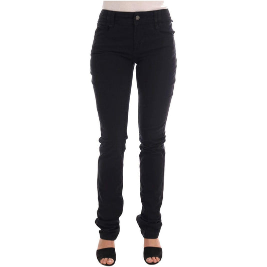John Galliano Black Cotton Denim Stretch Regular Fit Jeans John Galliano