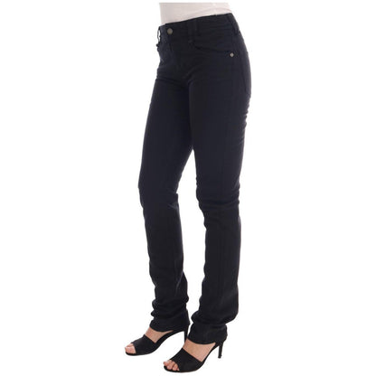 John Galliano Black Cotton Denim Stretch Regular Fit Jeans John Galliano