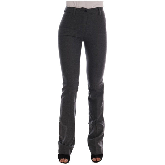 Ermanno Scervino Gray Wool Stretch Slim Pants Ermanno Scervino