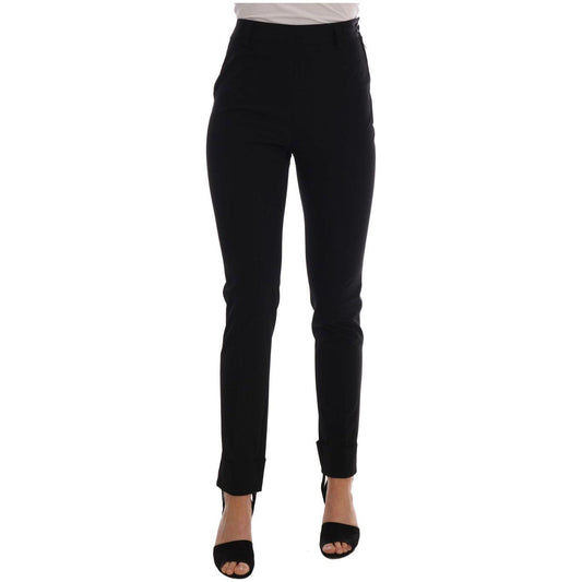 Ermanno Scervino Black Stretch Leggings Pants Ermanno Scervino