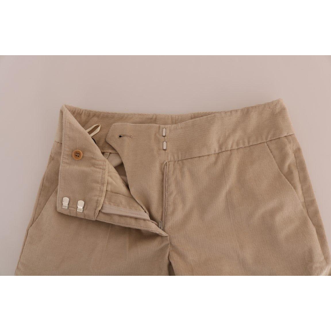Ermanno Scervino Beige Cotton Bootcut Pants Ermanno Scervino