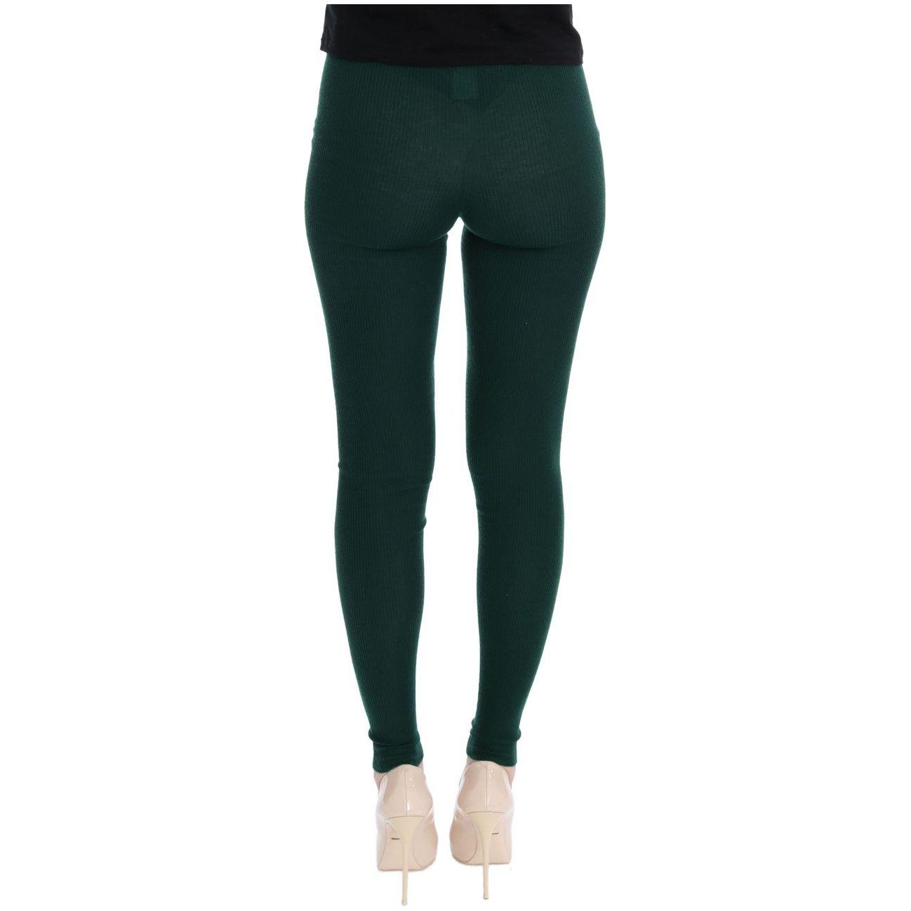Dolce & Gabbana Green Cashmere Stretch Tights Dolce & Gabbana