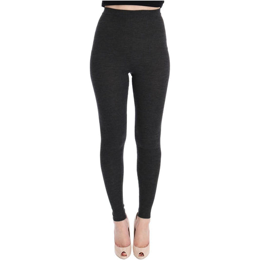 Dolce & Gabbana Gray Wool Stretch Tights Dolce & Gabbana
