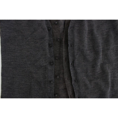 Costume National Gray Wool Button Cardigan Sweater Costume National