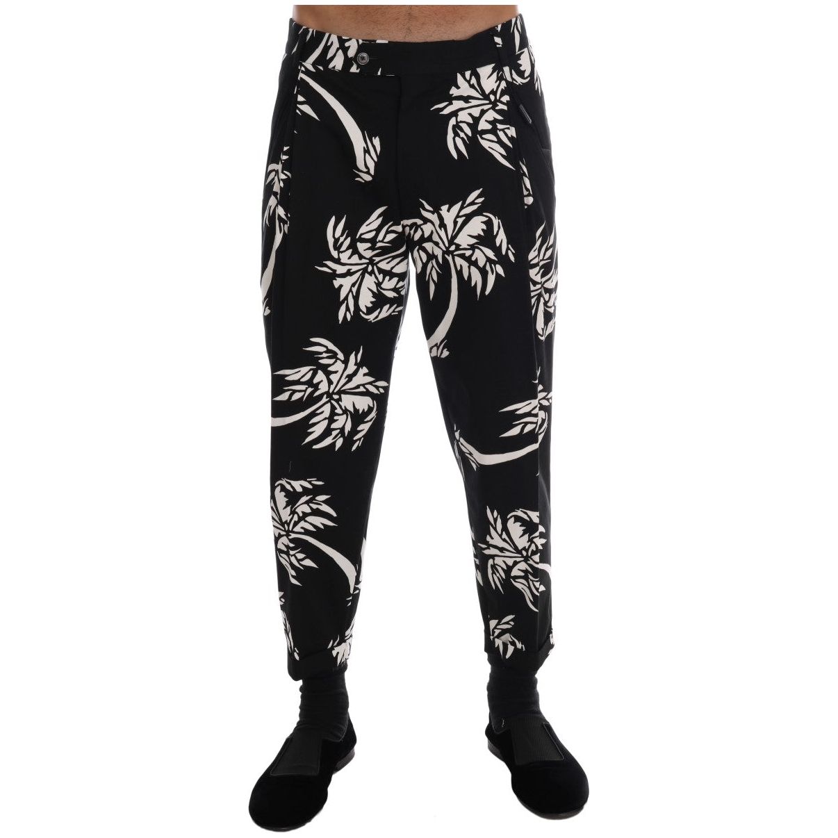 Elegant Tree Print Ankle Trousers