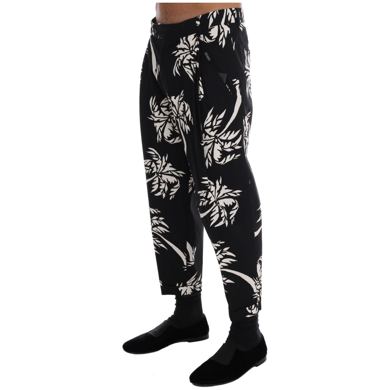 Elegant Tree Print Ankle Trousers