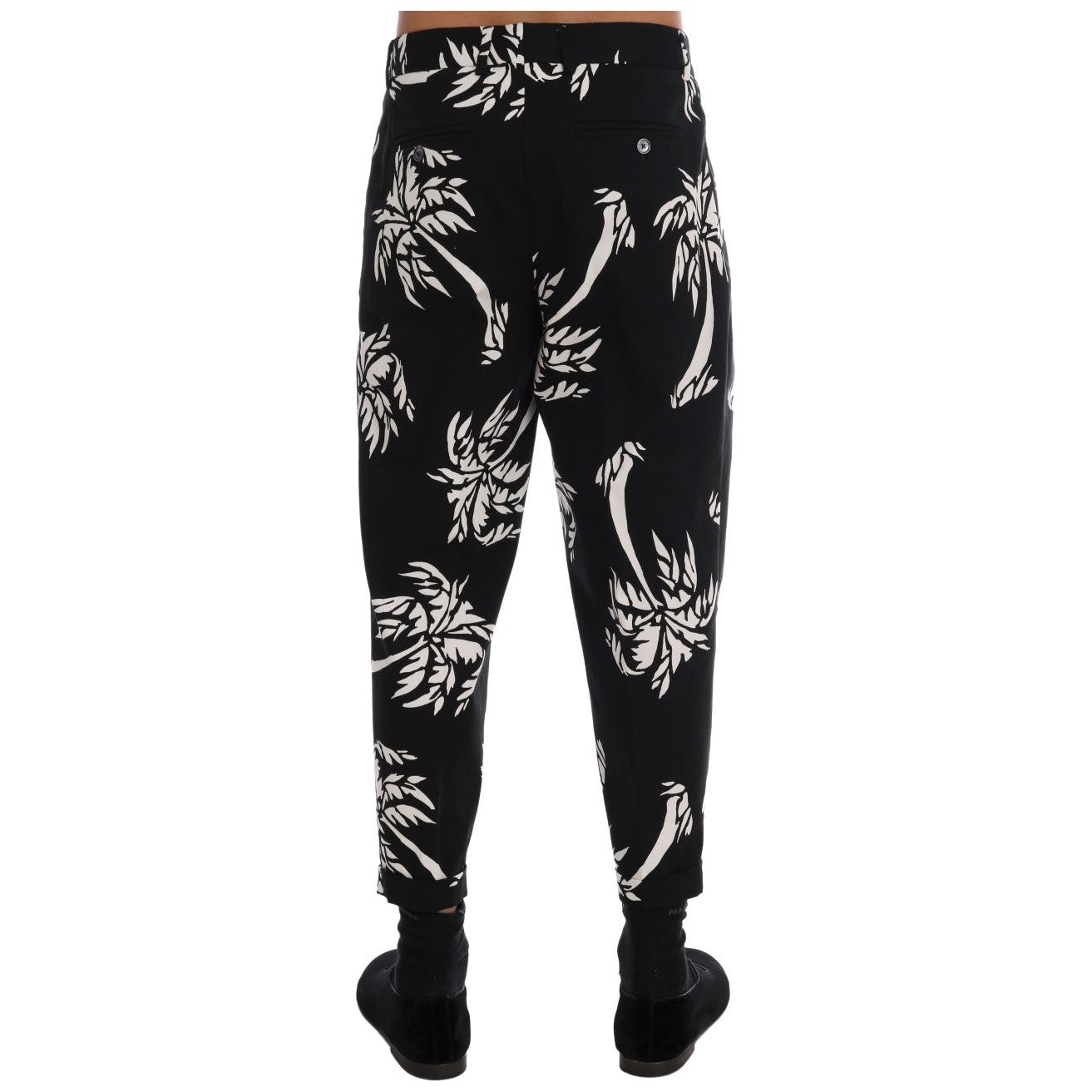 Elegant Tree Print Ankle Trousers