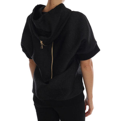Dolce & Gabbana Black Fairy Tale Crystal Hooded Sweater Dolce & Gabbana