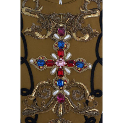 Dolce & Gabbana Yellow Crystal Cross Vest Jacket 1728,2% Elastane,67345645728,Clothing,Dolce & Gabbana,IT40|S,Jackets & Coats - Clothing,Jackets & Coats - Women - Clothing,Material: 98% Cotton,New with tags,Women,Women - Clothing,Yellow