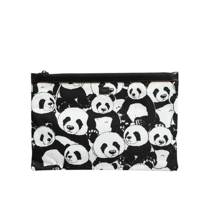Dolce & Gabbana Black White Panda Pattern Clutch Pouch Bag