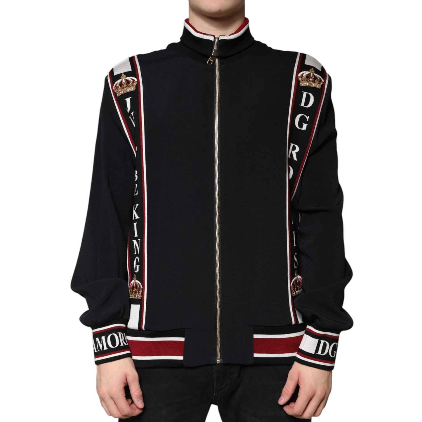 Dolce & Gabbana Black DG King Full Zip Sweatshirt Sweater