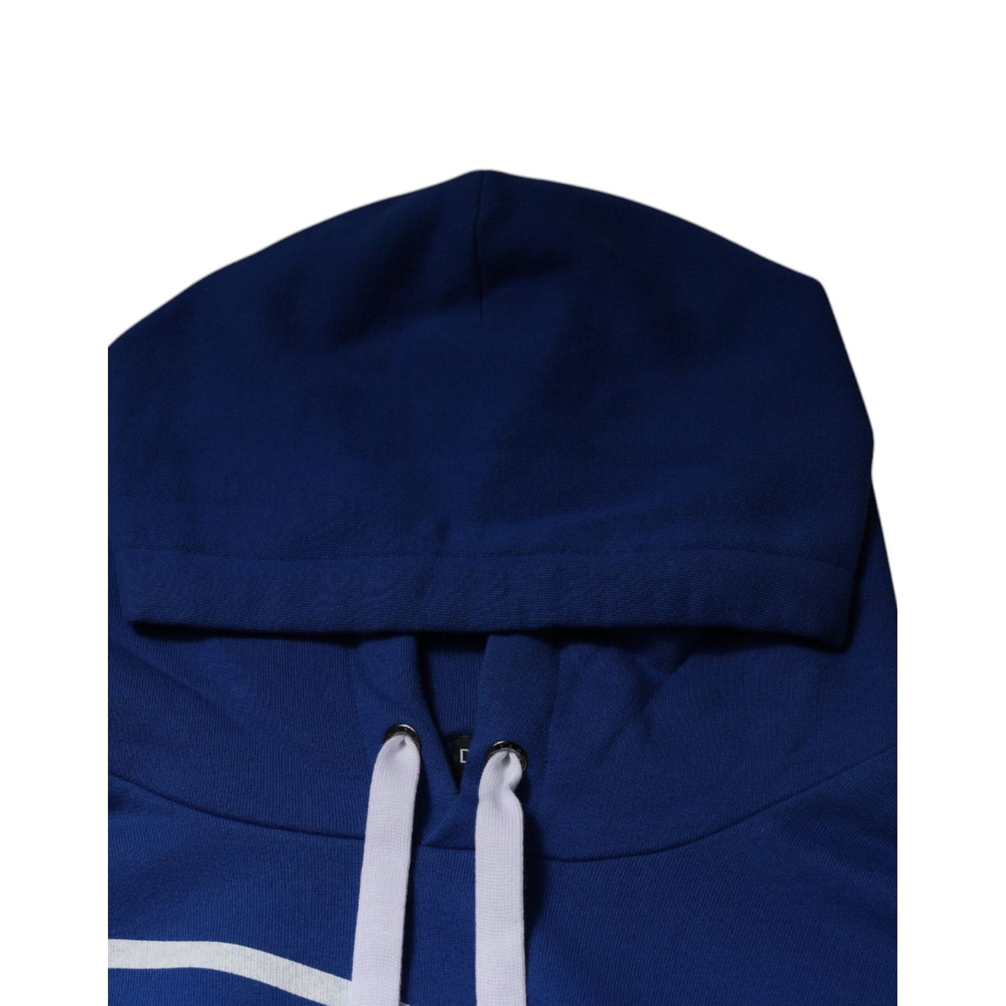 Dolce & Gabbana Blue Logo Print Hooded Sweatshirt Sweater