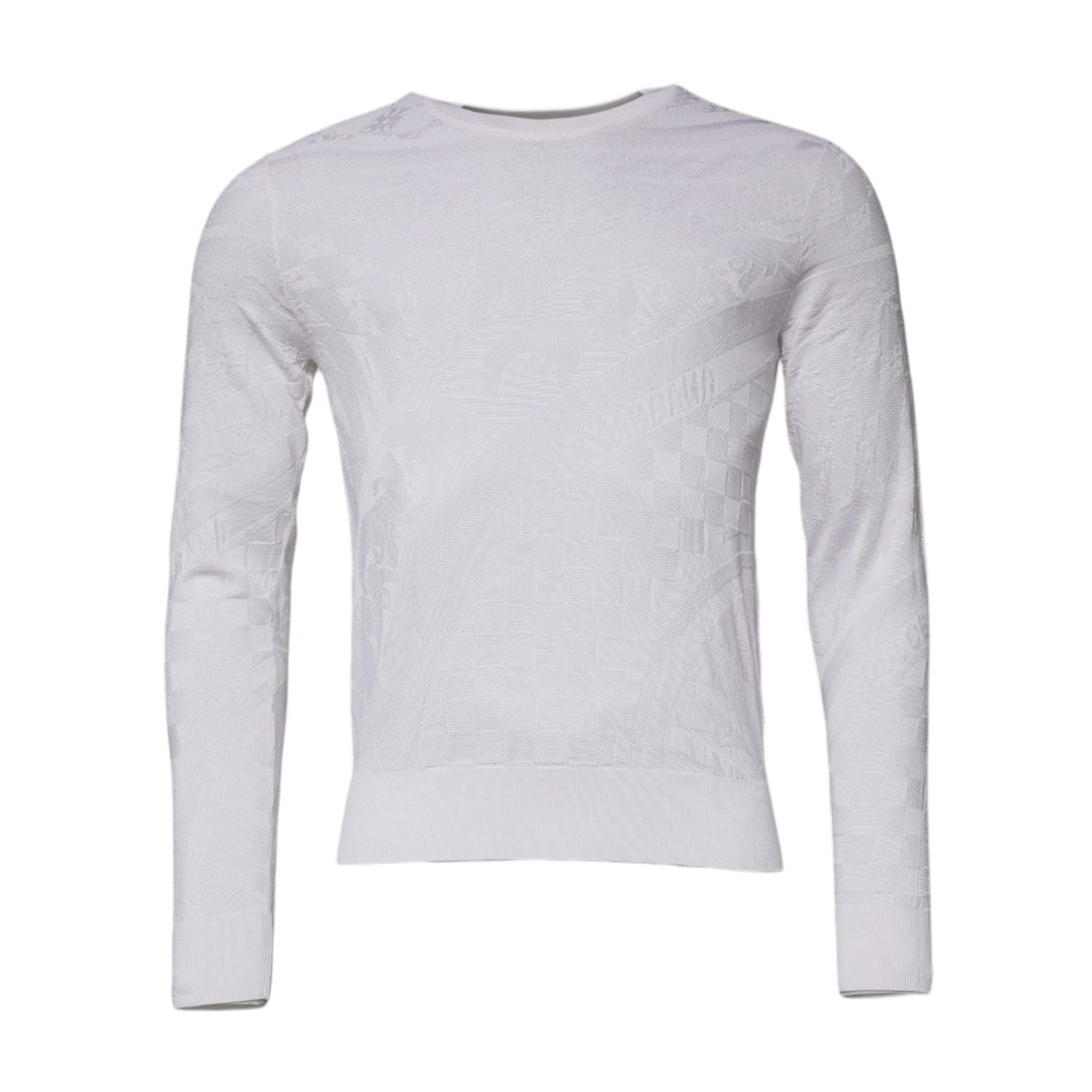 Dolce & Gabbana White Silk Crew Neck Men Pullover Sweater