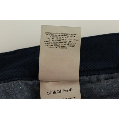 GF Ferre Blue Stretch Straight Fit Pants Chinos