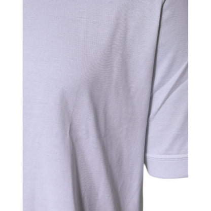 Dolce & Gabbana White Cotton Crew Neck Short Sleeves T-shirt