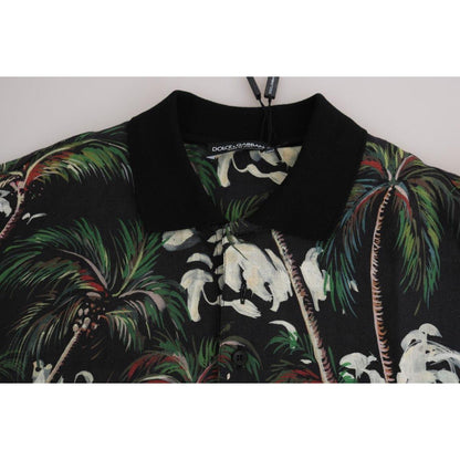 Dolce & Gabbana Black Volcano Sicily Short Sleeve T-Shirt