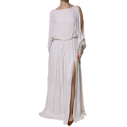 Christian Pellizzari Off White Embellished Long Maxi Dress