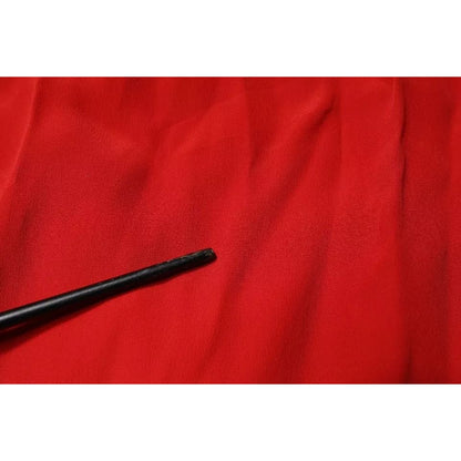 Dondup Red Acetate Short Sleeves Plunging Neckline Maxi Dress Dondup