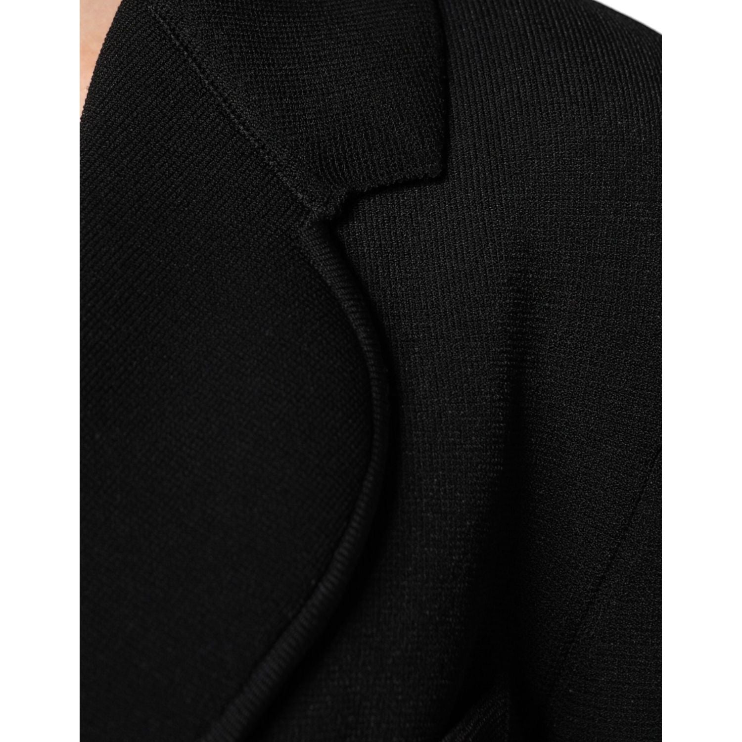 Dolce & Gabbana Black Viscose Single Breasted Blazer Jacket