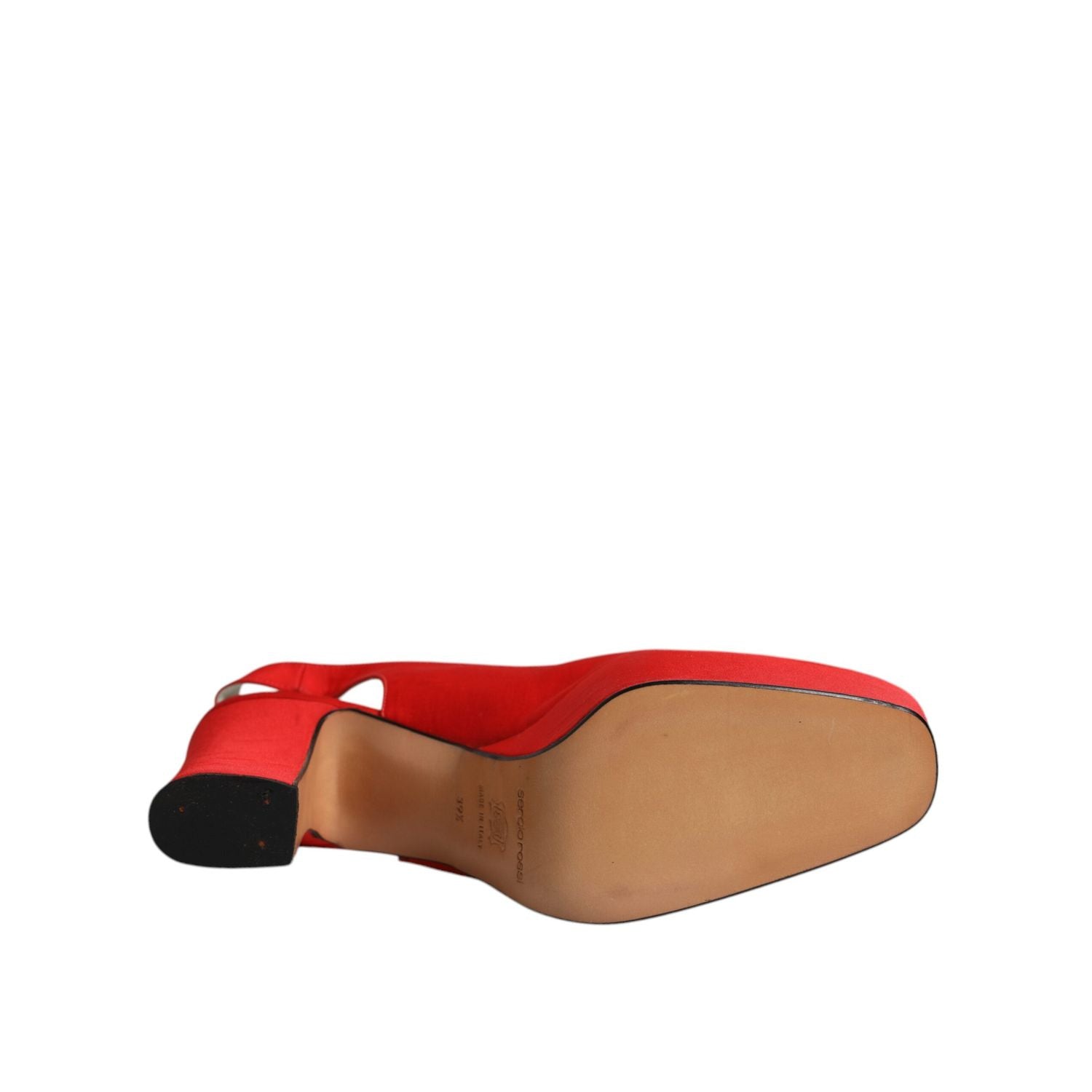 Dolce & Gabbana Red Platform Slingback Heels Sandals Shoes