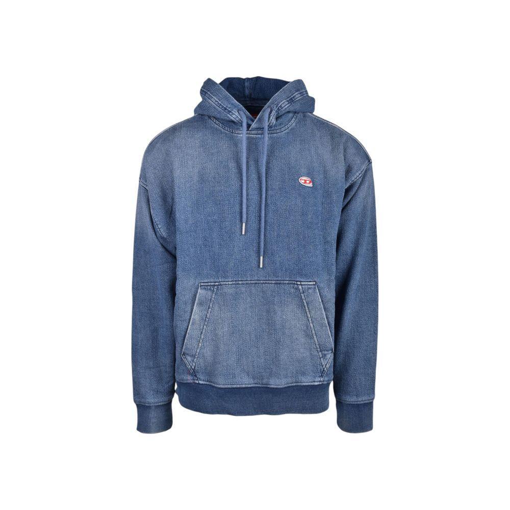 Diesel Blue Cotton Hoodie Diesel