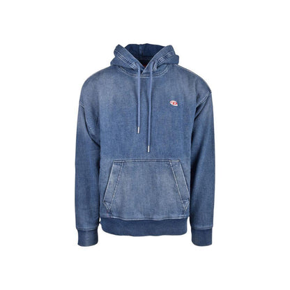 Diesel Blue Cotton Hoodie Diesel