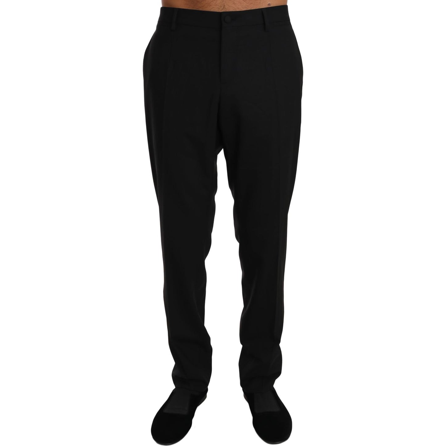 Elegant Formal Wool Blend Trousers