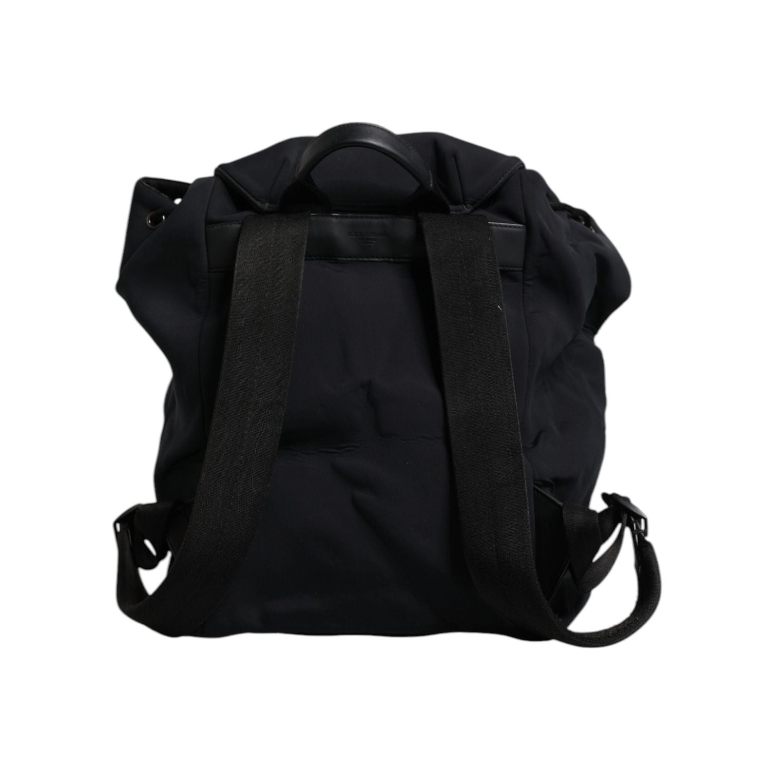 Dolce & Gabbana Black Neoprene Nylon DG Logo School Backpack Bag